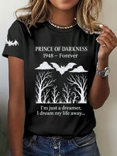 Damen Prince of Darkness bedrucktes lässiges T-Shirt